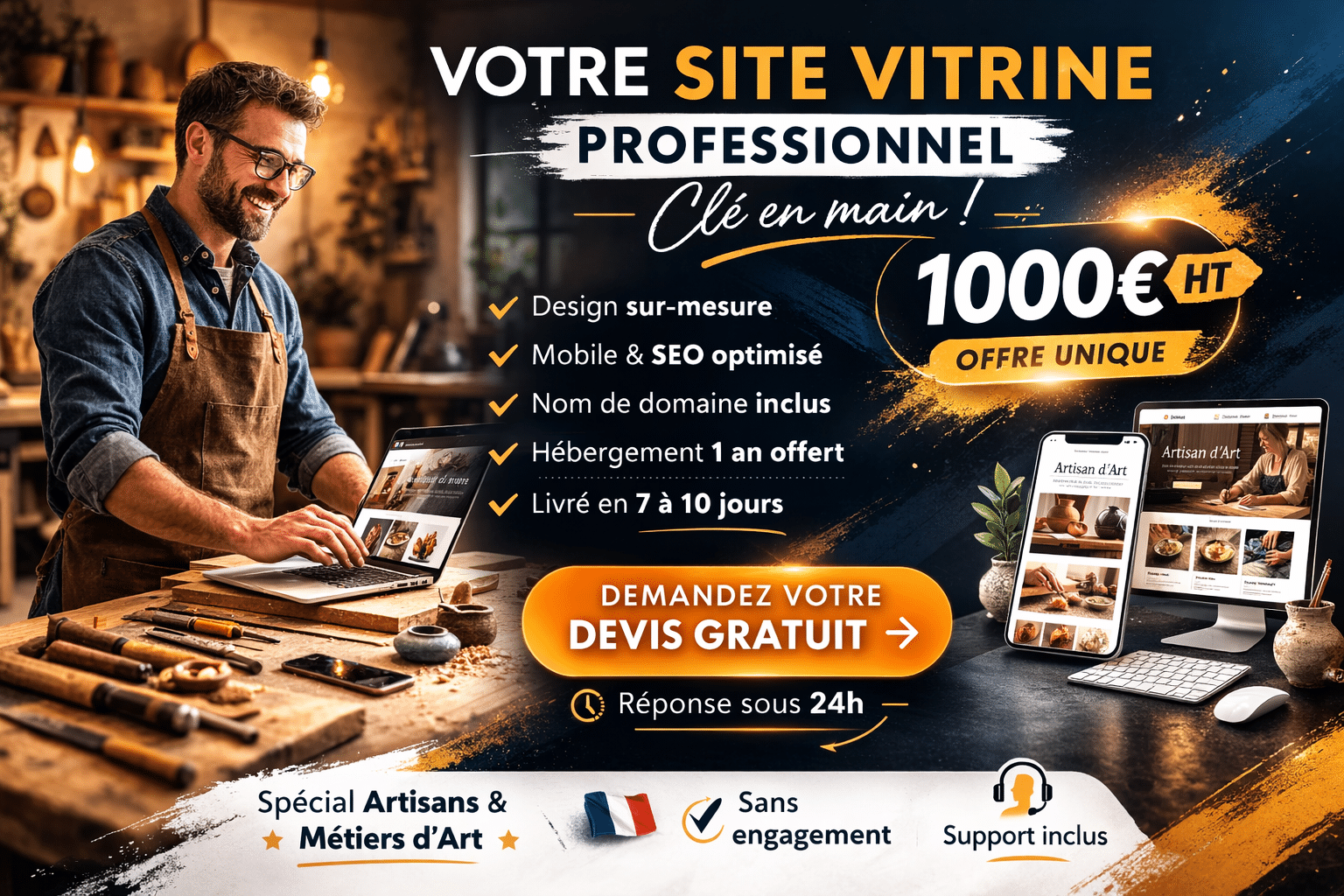Mettez en avant vos créations avec un site vitrine professionnel !