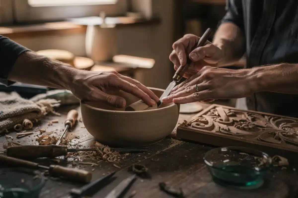 Critères distinctifs : comment reconnaître un vrai trav Critères distinctifs : comment reconnaître un vrai travail de métier d’art — Illustration — définition artisanat d'art —