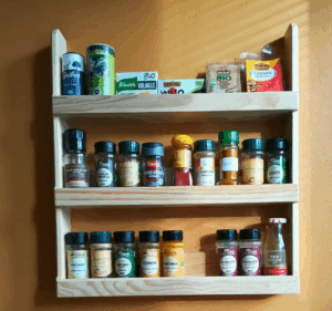 Porte épices en bois de récupération - - Artisanat d'art