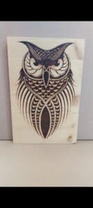 Tableau en pyrogravure - - Artisanat d'art
