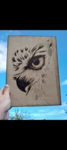 Tableau en pyrogravure - - Artisanat d'art