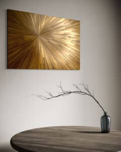 Tableau soleil bronze - - Artisanat d'art