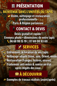 Joffre Tapis 78 rue de Suffren 75015 Paris - - Artisanat d'art